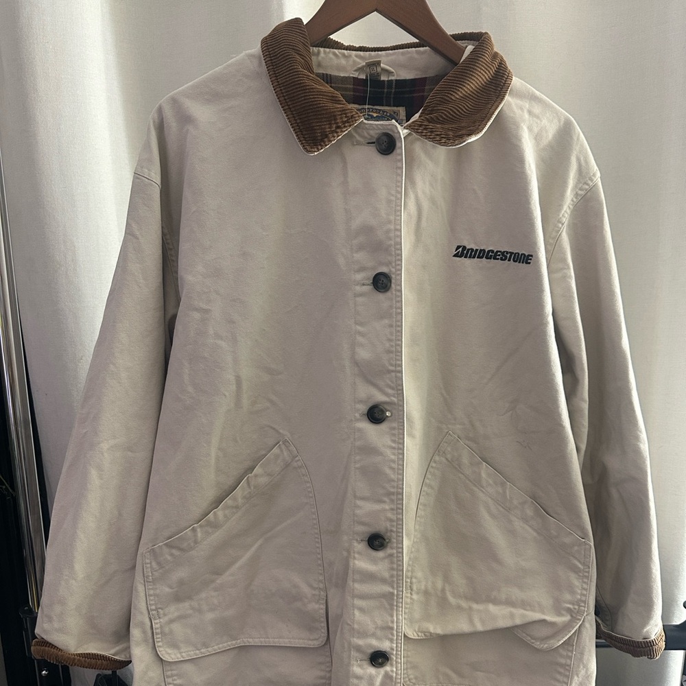 Dunbrooke Cream Trench Coat with Brown Collar